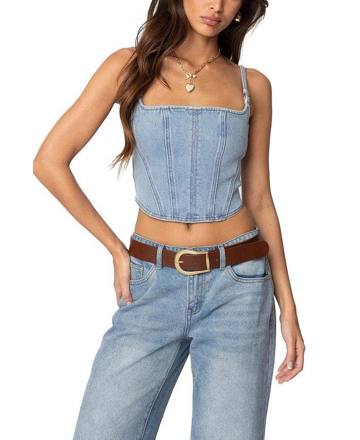 Корсет из денима Теннесси Edikted, синий
Корсет из денима Теннесси Edikted, синий