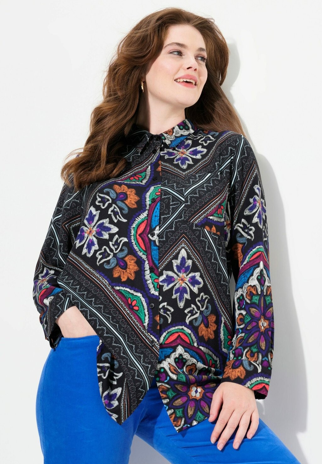 Блузка на пуговицах MIXED Ulla Popken, черный
Блузка на пуговицах MIXED Ulla Popken, черный