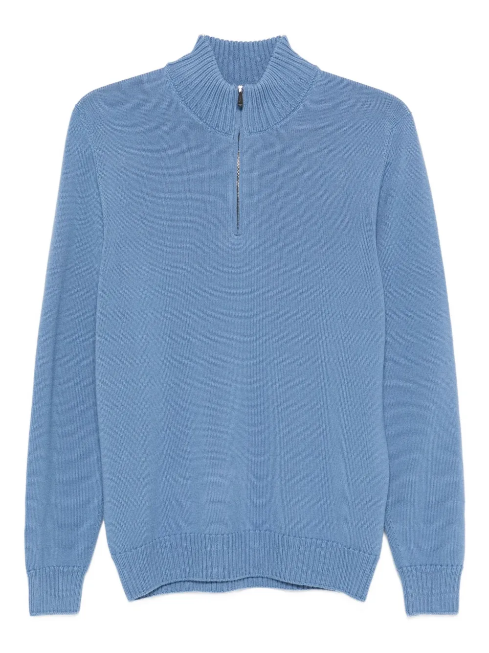 Свитер из шерсти мериноса с воротником на молнии Drumohr, синий
Свитер из шерсти мериноса с воротником на молнии Drumohr, синий