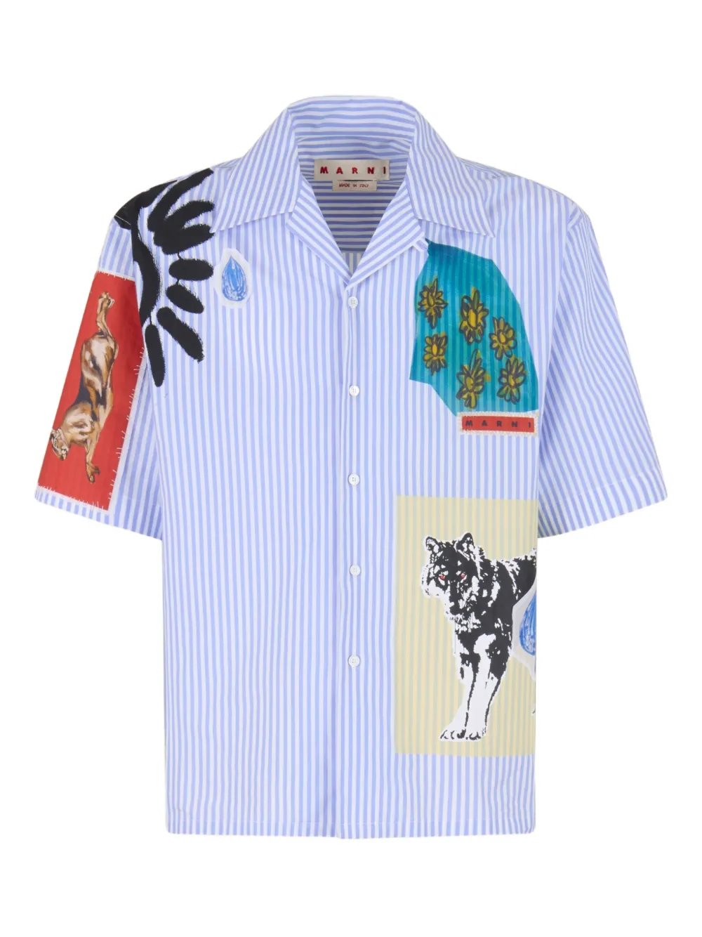Полосатая рубашка в технике пэчворк Marni, синий
Полосатая рубашка в технике пэчворк Marni, синий