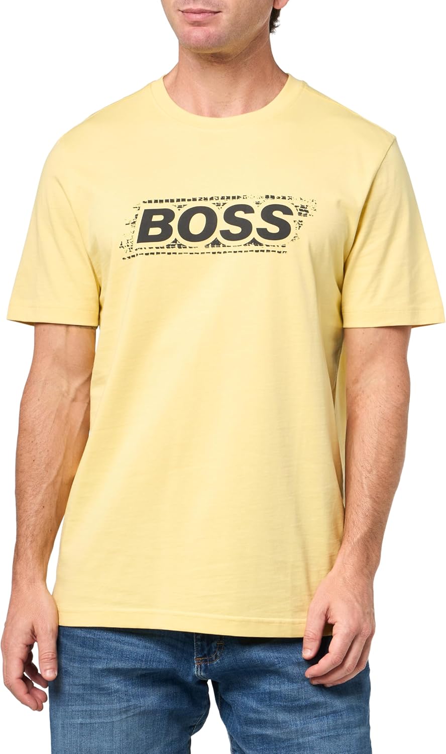 Мужская хлопковая футболка с логотипом BOSS Speedy, Dusky Citron
Мужская хлопковая футболка с логотипом BOSS Speedy, Dusky Citron