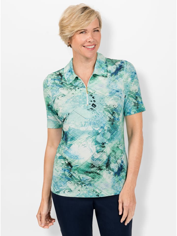 Рубашка-поло с принтом мяты и денима синего цвета WITT WEIDEN
Рубашка-поло с принтом мяты и денима синего цвета WITT WEIDEN