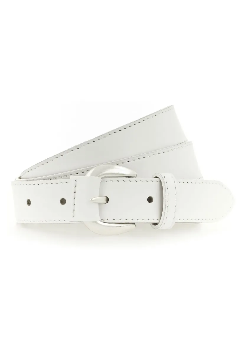 Кожаный ремень Tamaris с пряжкой матового серебра, белый
Кожаный ремень Tamaris с пряжкой матового серебра, белый