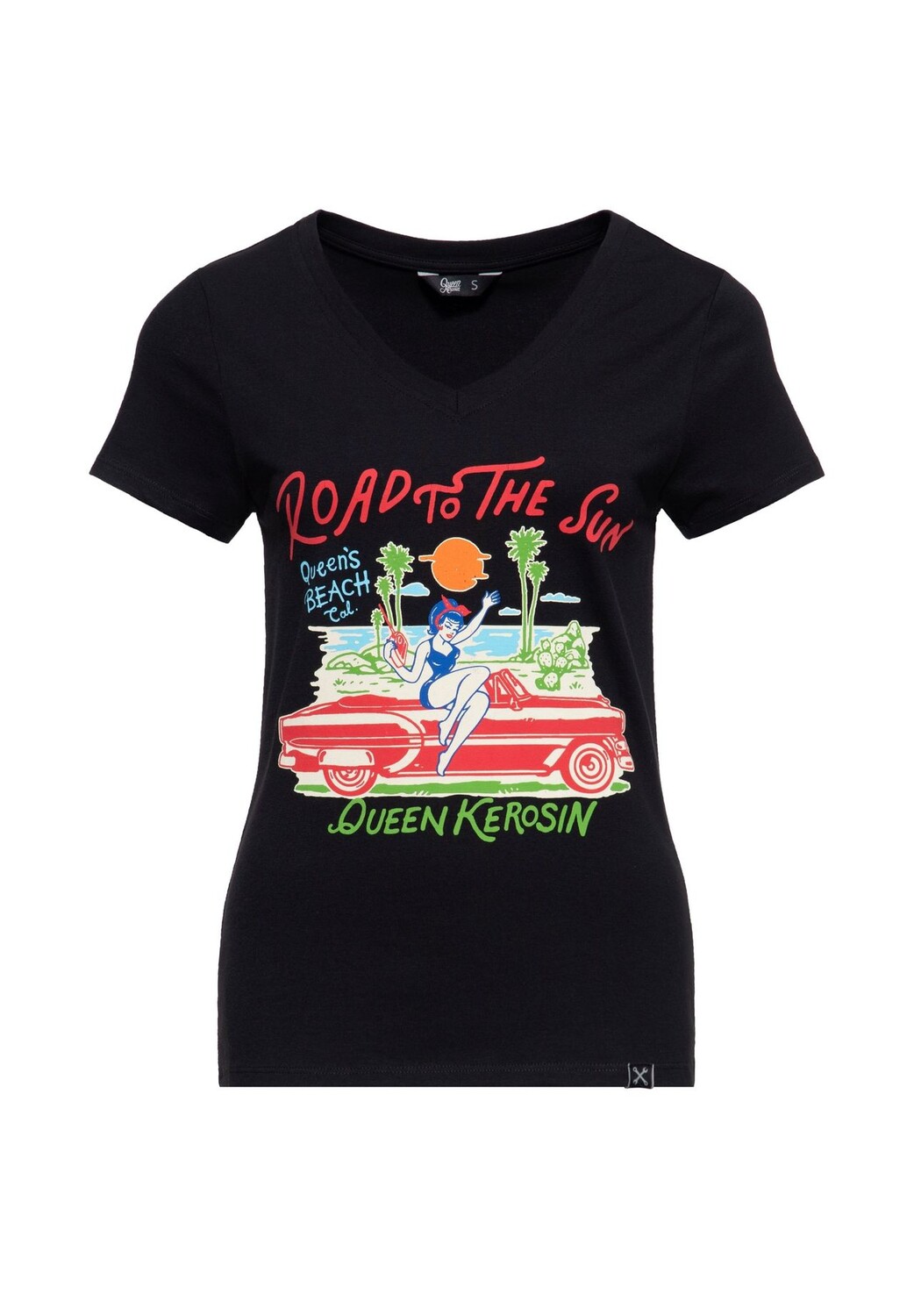 Рубашка с принтом спереди Road To The Sun Queen Kerosin, черный
Рубашка с принтом спереди Road To The Sun Queen Kerosin, черный