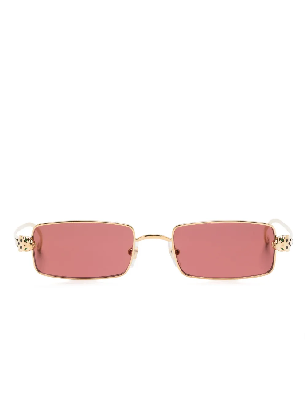 Солнцезащитные очки в прямоугольной оправе Cartier Eyewear, золотой 
Солнцезащитные очки в прямоугольной оправе Cartier Eyewear, золотой