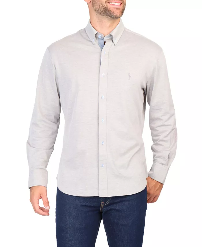 Рубашка из однотонного меланжа из мико-пике Tailorbyrd, серый
Рубашка из однотонного меланжа из мико-пике Tailorbyrd, серый