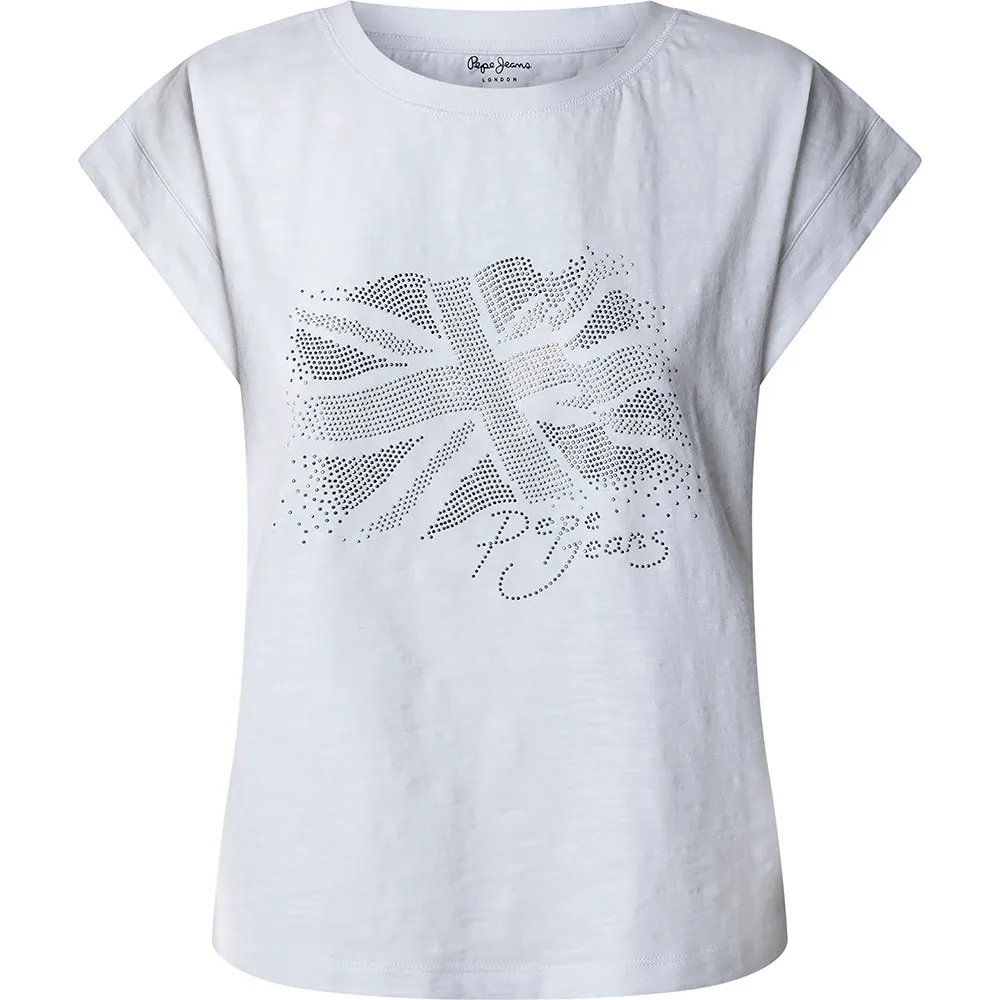 Футболка с коротким рукавом Pepe Jeans Rolene, белый 
Футболка с коротким рукавом Pepe Jeans Rolene, белый