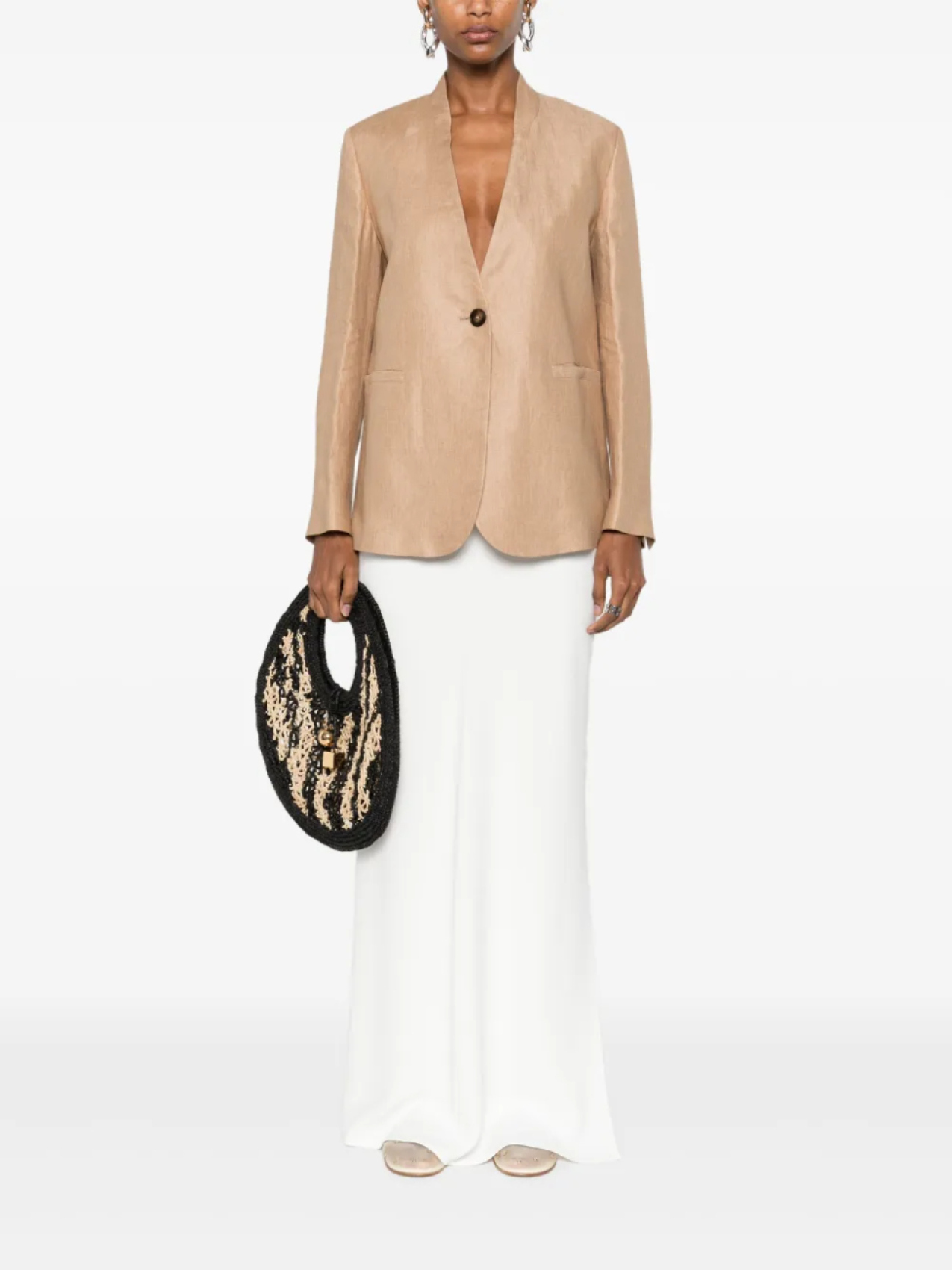 Блейзер из льняной ткани slowear, коричневый 
Блейзер из льняной ткани slowear, коричневый