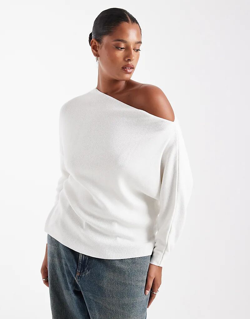 Асимметричный трикотажный топ Curve с открытыми плечами в рубчик кремового цвета от ASOS DESIGN
Асимметричный трикотажный топ Curve с открытыми плечами в рубчик кремового цвета от ASOS DESIGN