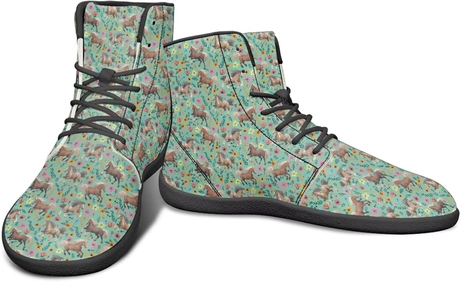 Мужские высокие кроссовки Animal Design с широким носком и резиновой подошвой для бега и с нулевым перепадом высоты, обеспечивающие ощущение поверхности Watdotory, Colourful Flower Horse Print
Мужские высокие кроссовки Animal Design с широким носком и резиновой подошвой для бега и с нулевым перепадом высоты, обеспечивающие ощущение поверхности Watdotory, Colourful Flower Horse Print