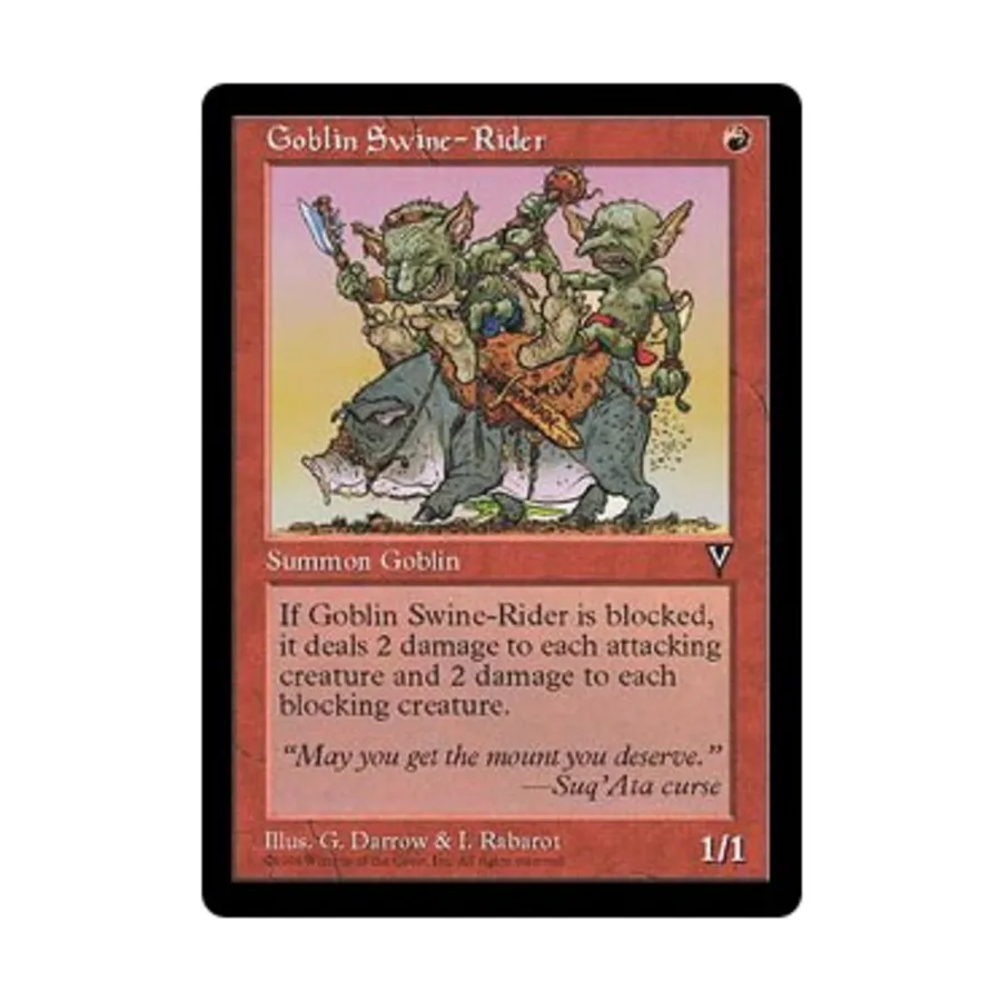 CCG Гоблин-Свиной Наездник (клавиша C), MTG - Visions
CCG Гоблин-Свиной Наездник (клавиша C), MTG - Visions