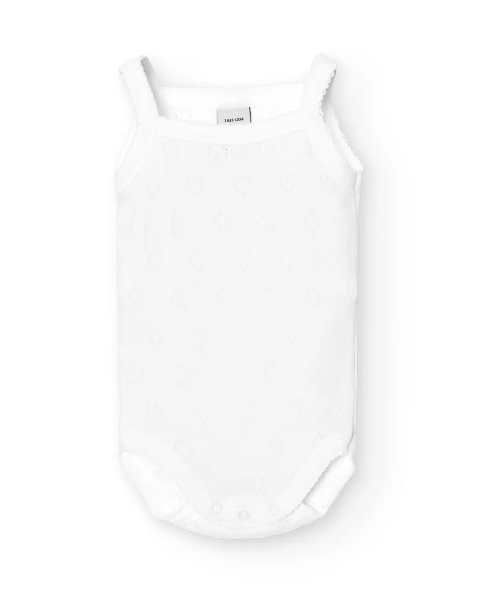 Набор из 2 детских бодиков с тонкими бретелями и ажурными сердечками BABIDÚ, белый
Набор из 2 детских бодиков с тонкими бретелями и ажурными сердечками BABIDÚ, белый