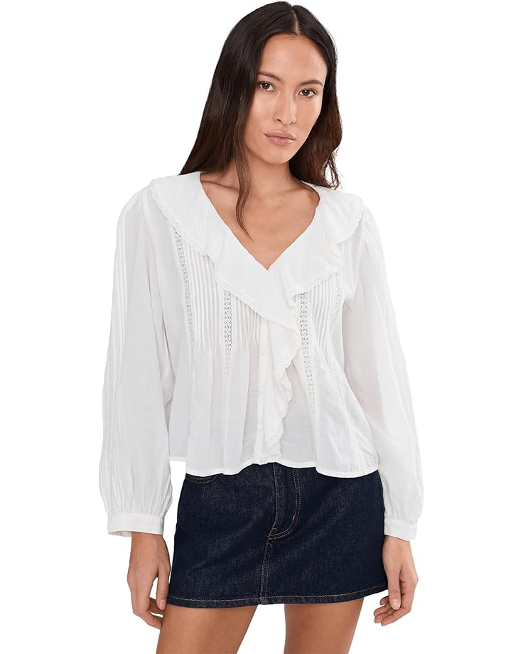 Женская блузка Madewell Long Sleeve Kelly With Lace, Winter White
Женская блузка Madewell Long Sleeve Kelly With Lace, Winter White