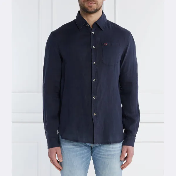 Льняная рубашка стандартного кроя Napapijri, синий
Льняная рубашка стандартного кроя Napapijri, синий