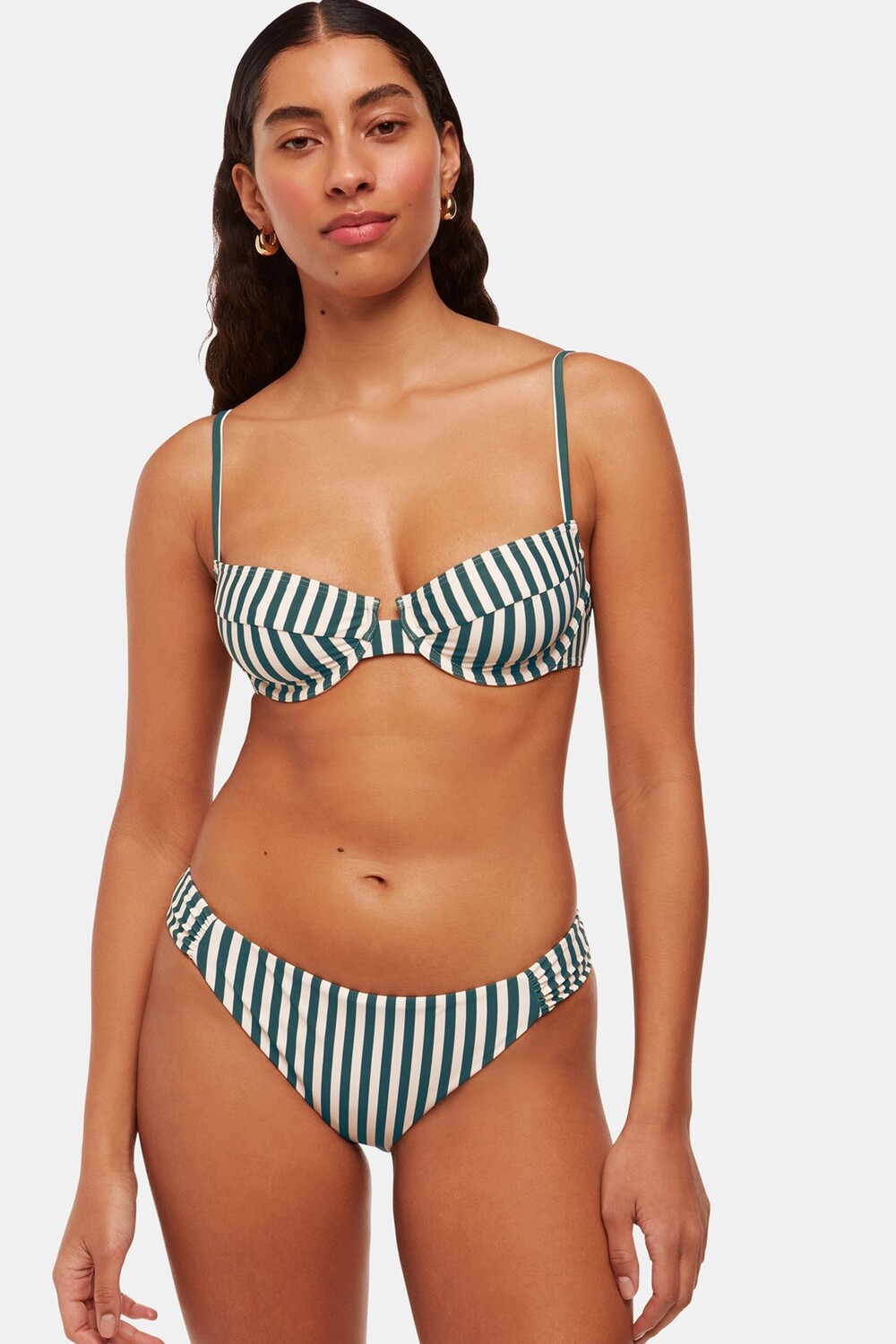 Плавки бикини в зеленую полоску Whistles, зеленый
Плавки бикини в зеленую полоску Whistles, зеленый