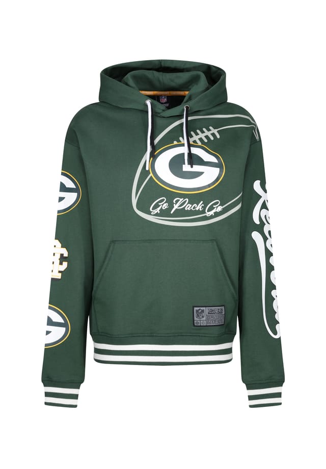 Толстовка с капюшоном NFL Packers Go Pack Go в классическом дизайне Re:Covered, зеленый
Толстовка с капюшоном NFL Packers Go Pack Go в классическом дизайне Re:Covered, зеленый