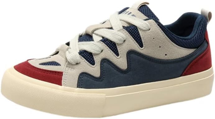 Мужские легкие повседневные кроссовки низкие - комфортная подкладка, дизайн с петлей для носки, стильная цветовая комбинация синих/красных/белых оттенков и шнуровка с узором облаков для повседневной носки Clolinde
Мужские легкие повседневные кроссовки низкие - комфортная подкладка, дизайн с петлей для носки, стильная цветовая комбинация синих/красных/белых оттенков и шнуровка с узором облаков для повседневной носки Clolinde