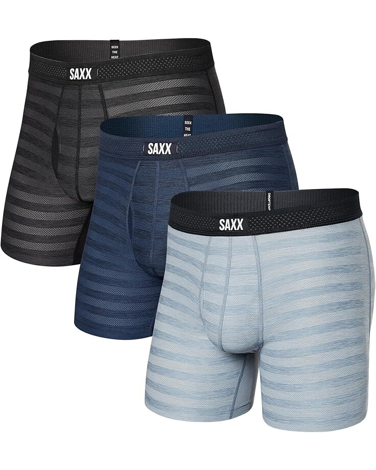 Боксеры SAXX UNDERWEAR Droptemp Cooling Mesh Boxer Brief Fly 3-Pack, цвет Black/Dark Denim/Grey
Боксеры SAXX UNDERWEAR Droptemp Cooling Mesh Boxer Brief Fly 3-Pack, цвет Black/Dark Denim/Grey