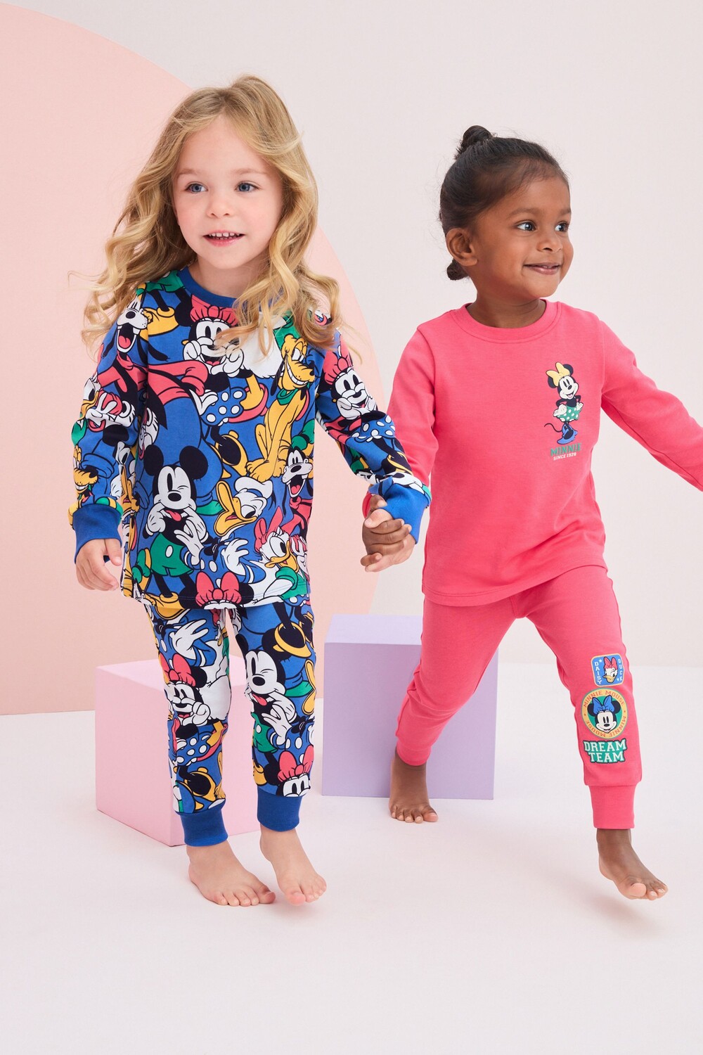 Комплект пижам Next, 2 комплекта, розовый/синий 
Комплект пижам Next, 2 комплекта, розовый/синий