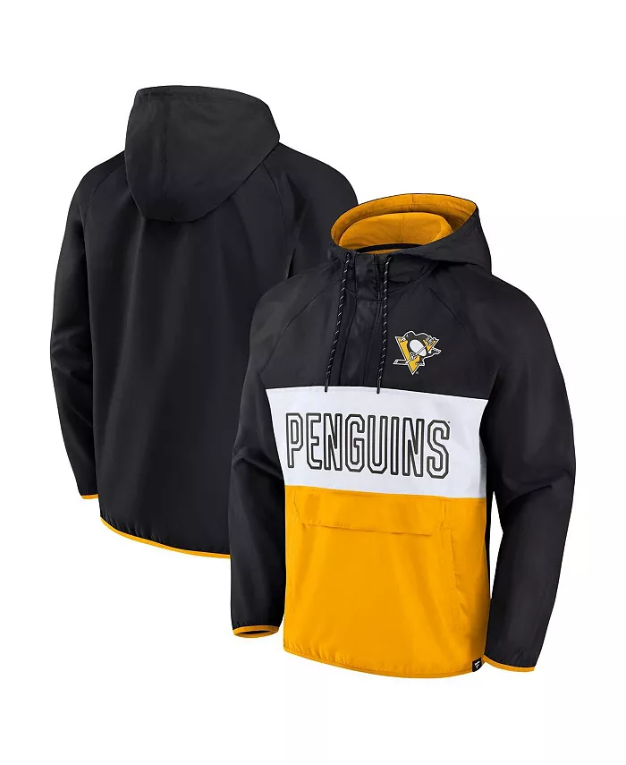 Мужская черная с золотом анорак-толстовка Pittsburgh Penguins Backhand Shooter Defender с рукавом реглан и молнией на четверть Fanatics
Мужская черная с золотом анорак-толстовка Pittsburgh Penguins Backhand Shooter Defender с рукавом реглан и молнией на четверть Fanatics