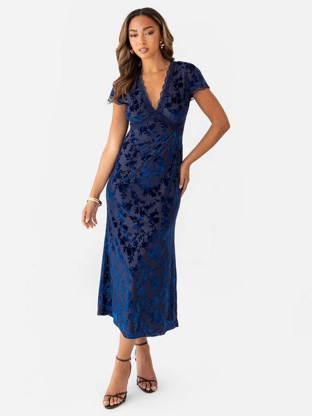 Цветочное бархатное платье миди Maya Deluxe, Navy
Цветочное бархатное платье миди Maya Deluxe, Navy