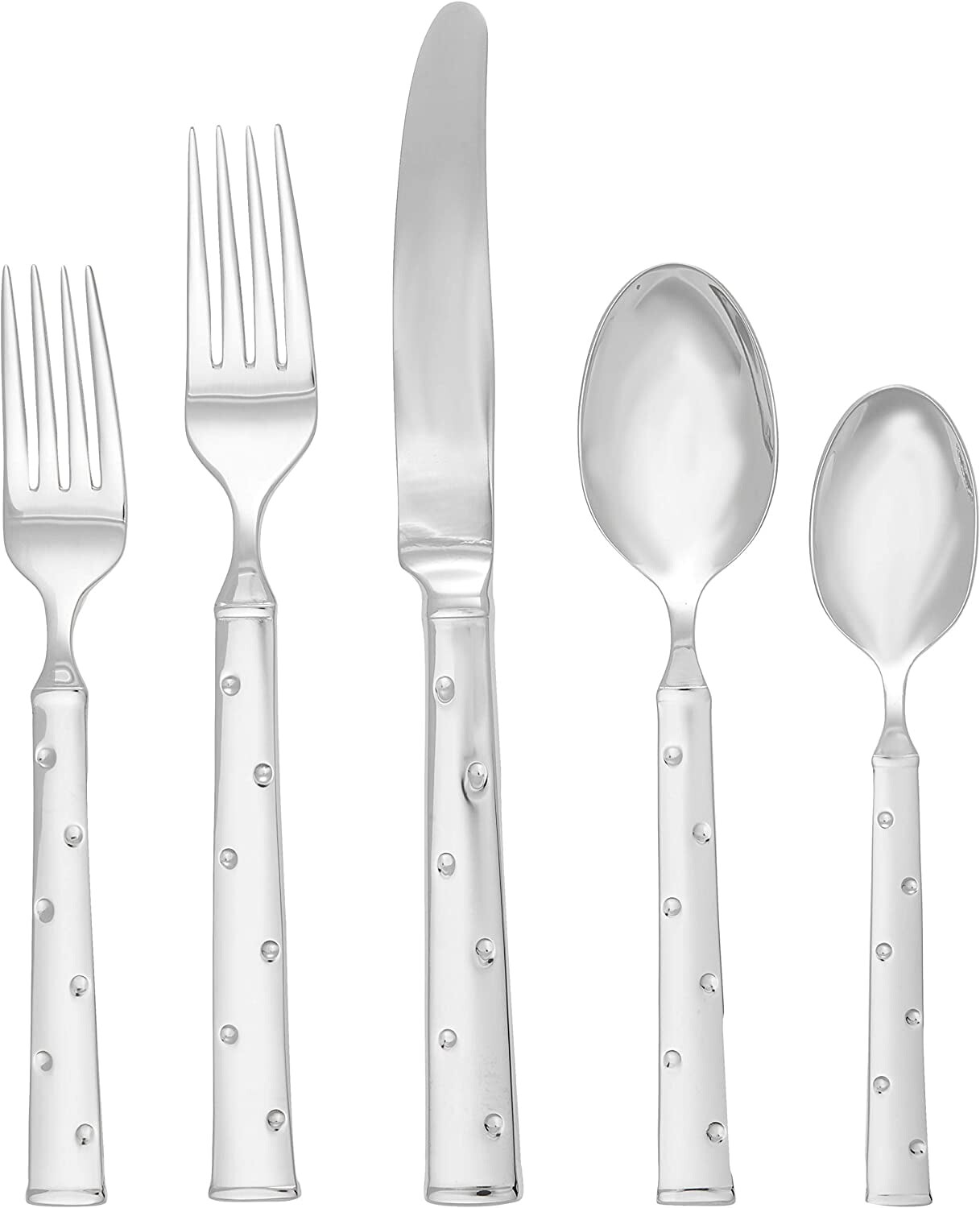 Kate Spade New York Larabee Dot Набор столовых приборов из 5 предметов, 0,9 фунта, металлик, цвет Stainless steel
Kate Spade New York Larabee Dot Набор столовых приборов из 5 предметов, 0,9 фунта, металлик, цвет Stainless steel