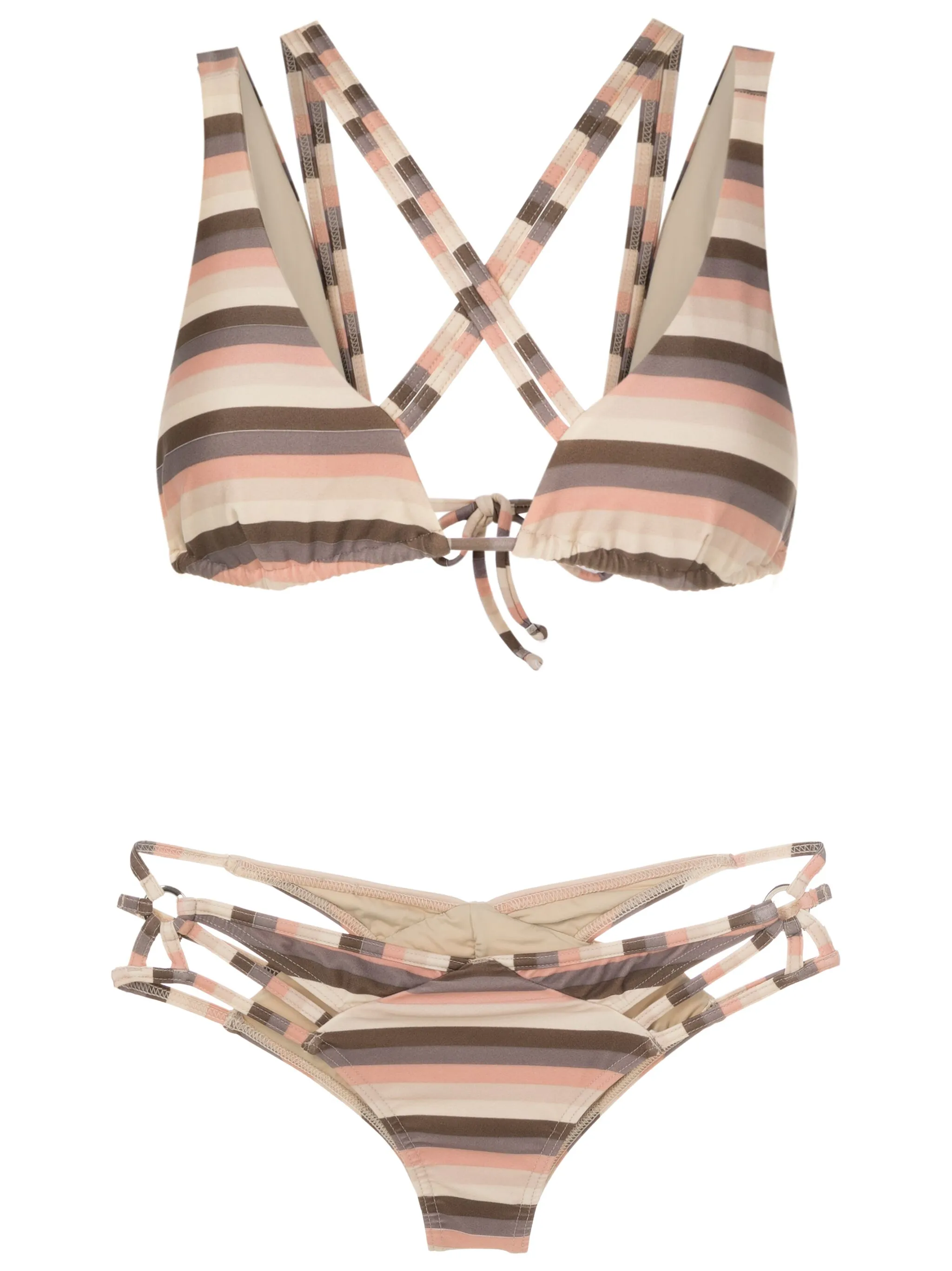 Полосатое бикини на бретельках Amir Slama, нейтральный
Полосатое бикини на бретельках Amir Slama, нейтральный