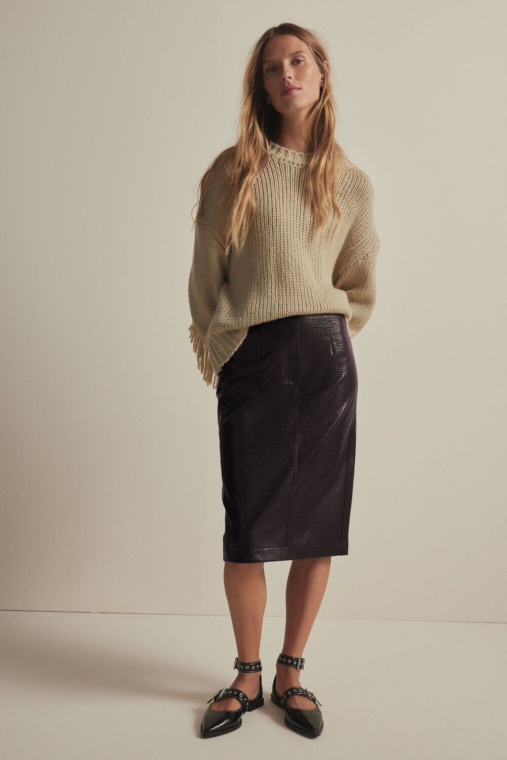 Юбка из искусственной кожи до колена Next, коричневый
Юбка из искусственной кожи до колена Next, коричневый