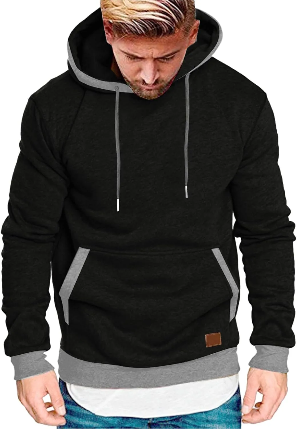 Толстовка с капюшоном для мужчин, цветной блок, с карманом RSZGSWS
Толстовка с капюшоном для мужчин, цветной блок, с карманом RSZGSWS