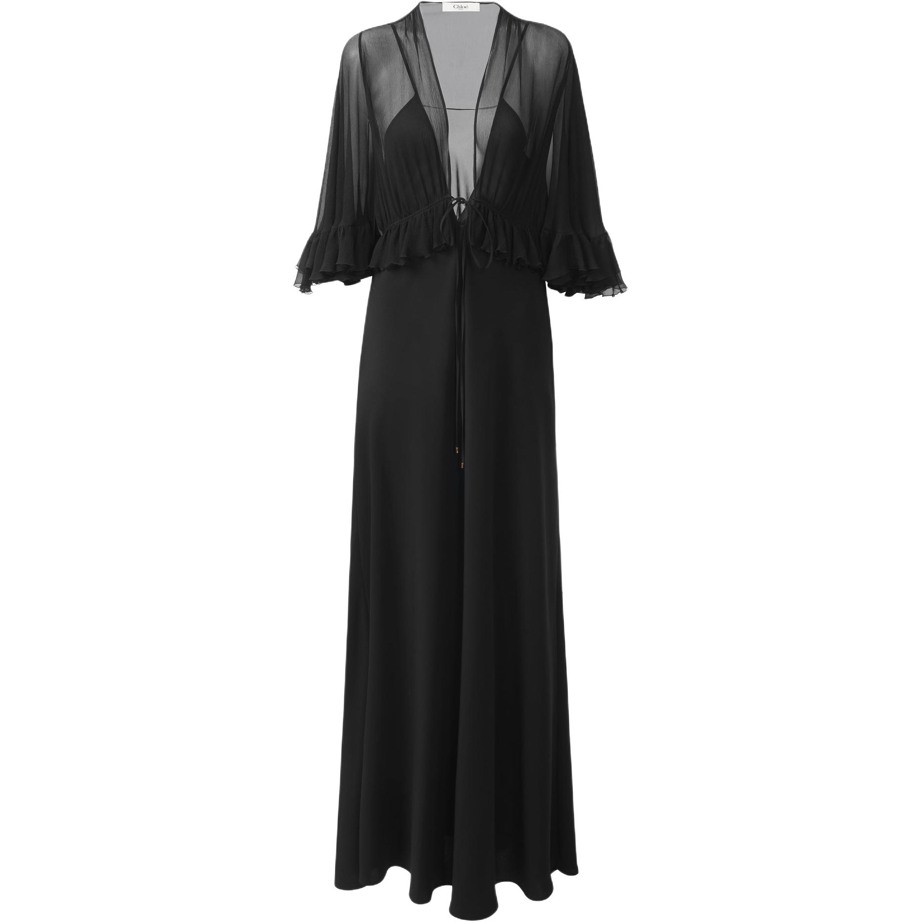 Платье макси с v-образным вырезом Chloé, черный
Платье макси с v-образным вырезом Chloé, черный