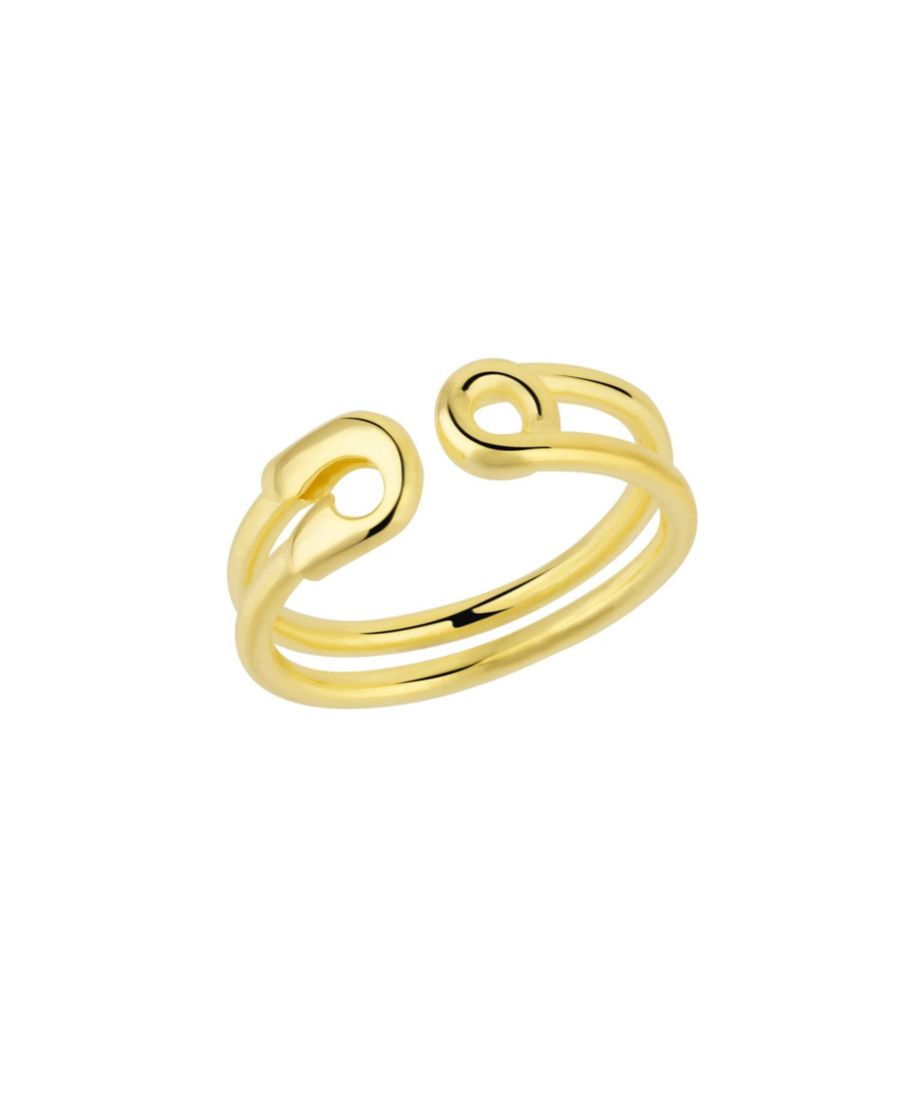 Кольцо из стерлингового серебра в виде английской булавки Spero London, Gold
Кольцо из стерлингового серебра в виде английской булавки Spero London, Gold
