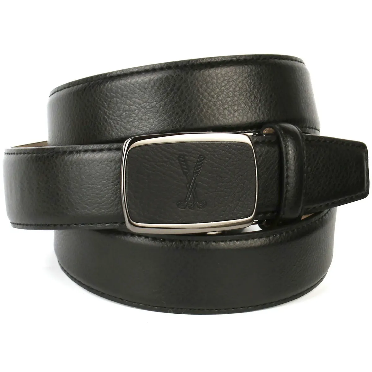 Кожаный ремень Anthoni Crown с тиснением гольфа и стежкой тон в тон, черный
Кожаный ремень Anthoni Crown с тиснением гольфа и стежкой тон в тон, черный