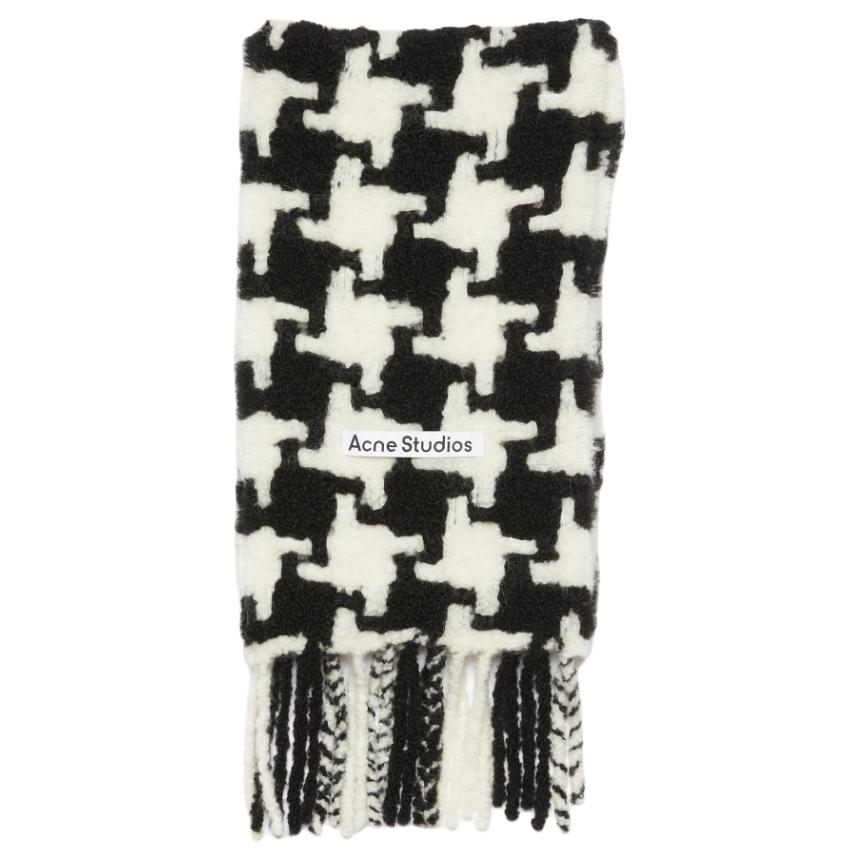 Шарф вязаный в клетку Houndstooth Acne Studios, черный белый
Шарф вязаный в клетку Houndstooth Acne Studios, черный белый