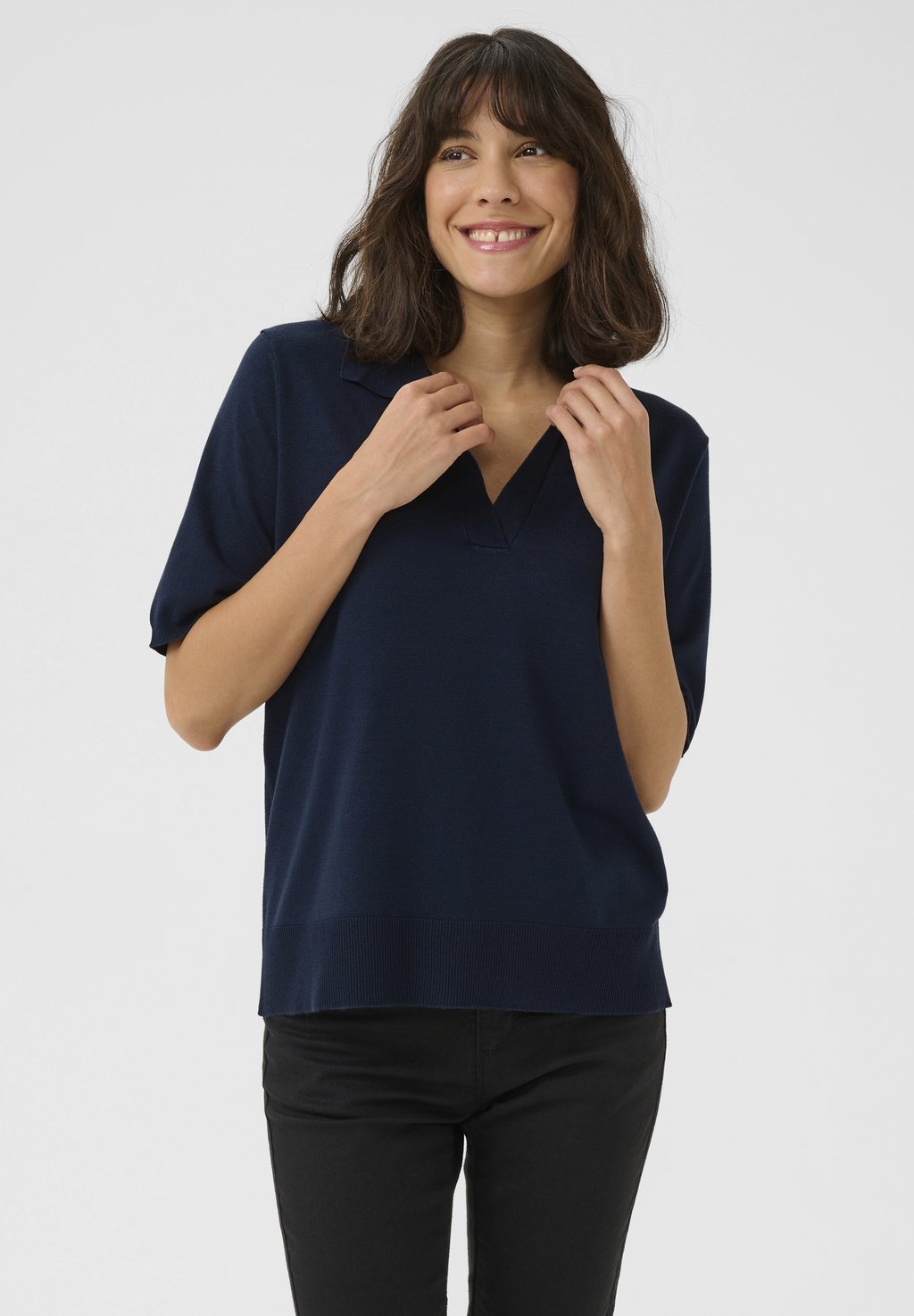 Рубашка поло Kaffe, темно-синий
Рубашка поло Kaffe, темно-синий