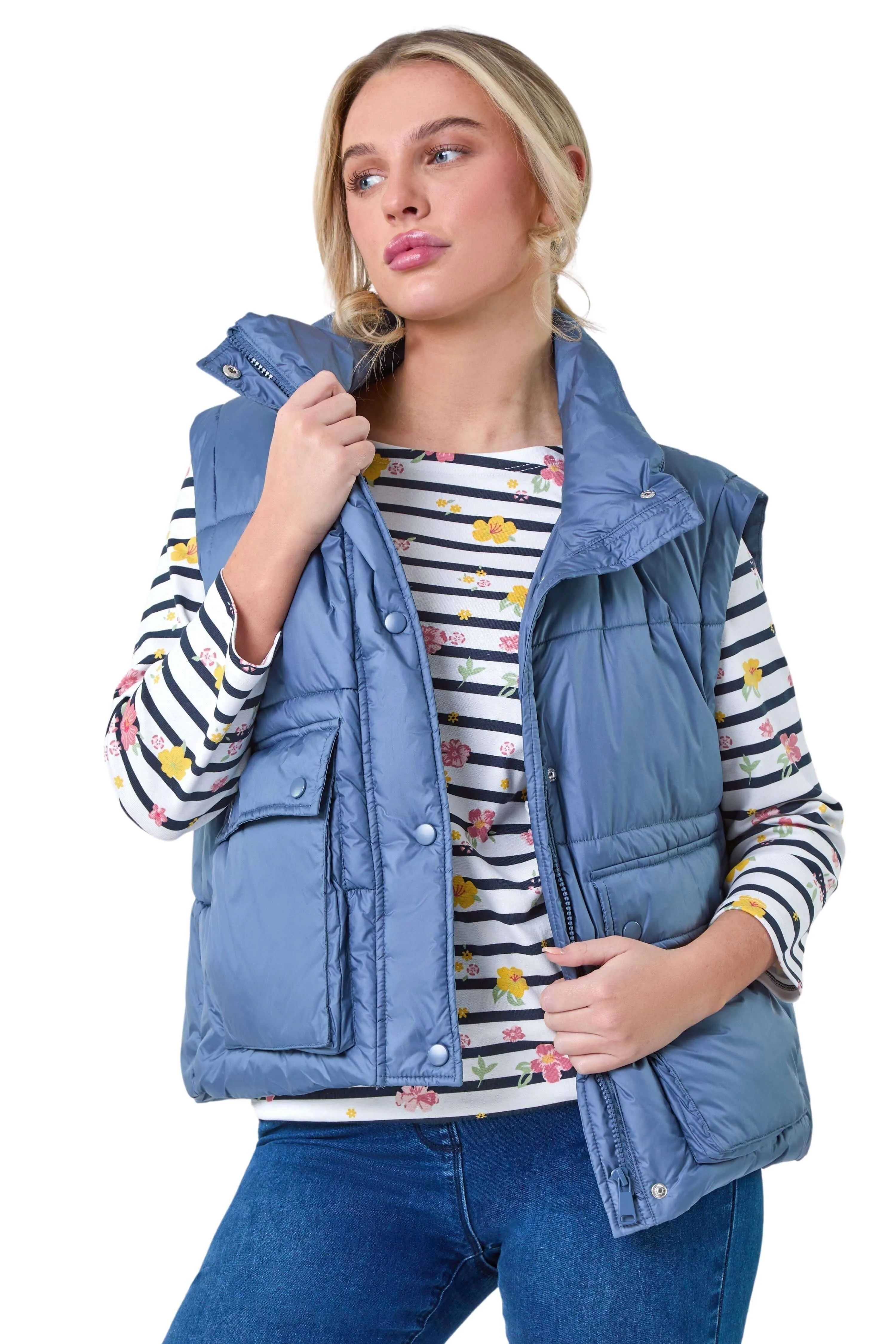 Стеганый жилет с карманами Roman, синий
Стеганый жилет с карманами Roman, синий