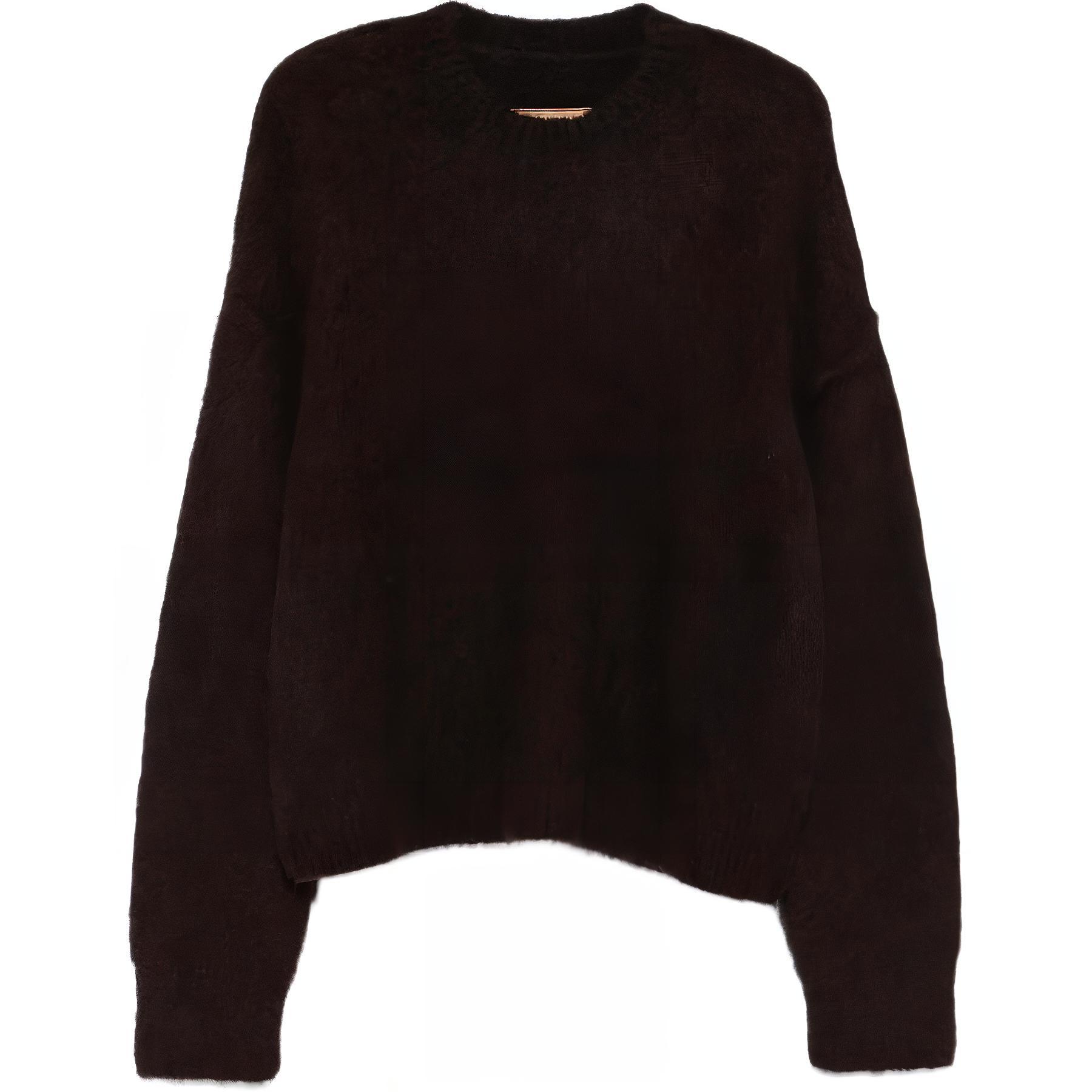 Вязаный свитер с круглым вырезом UMA WANG, коричневый
Вязаный свитер с круглым вырезом UMA WANG, коричневый