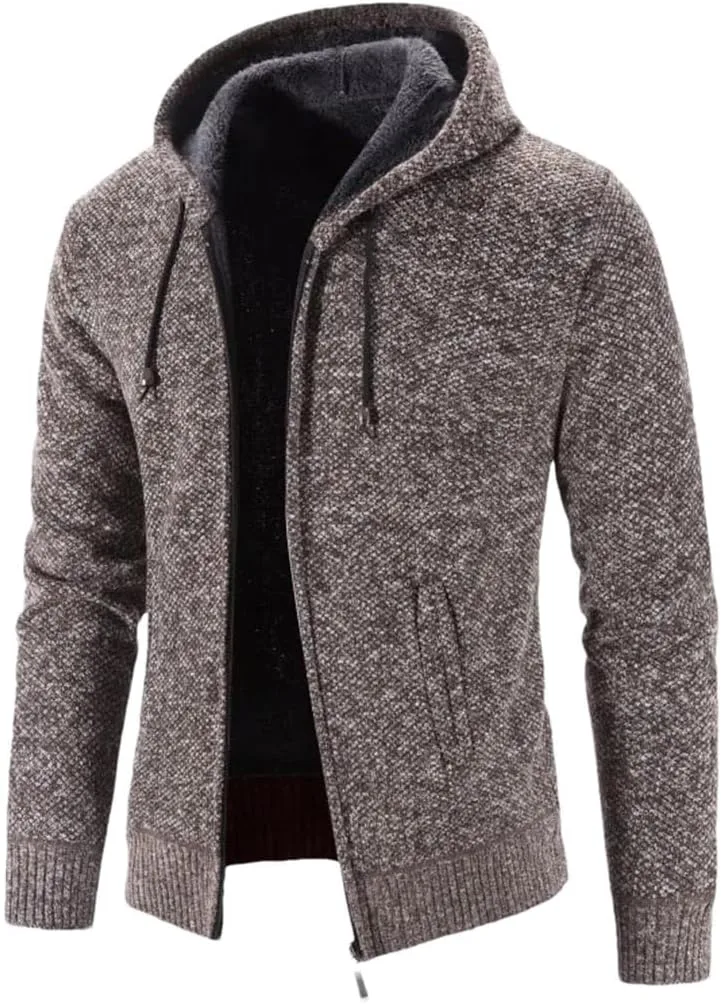 Мужской вязаный кардиган с капюшоном на молнии Vsadsau
Мужской вязаный кардиган с капюшоном на молнии Vsadsau