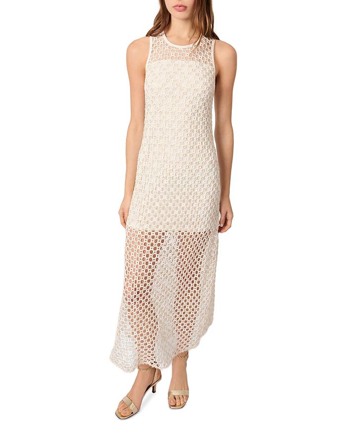 Вязаное платье макси крючком Maje, белый
Вязаное платье макси крючком Maje, белый