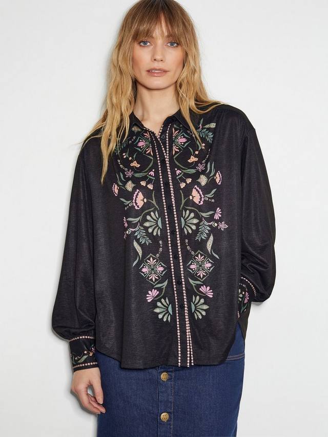 Рубашка sabrina с цветочными деталями Monsoon, черный/разноцветный
Рубашка sabrina с цветочными деталями Monsoon, черный/разноцветный