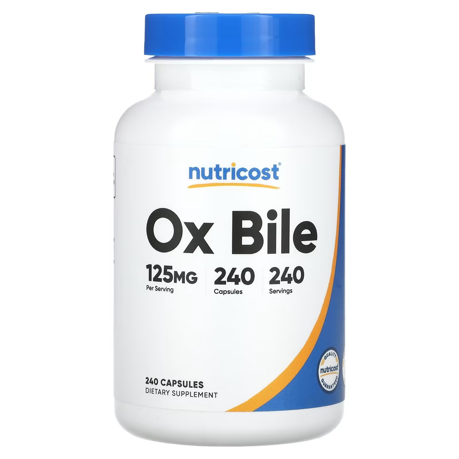 Добавка Nutricost Ox Bile 125 мг, 240 капсул