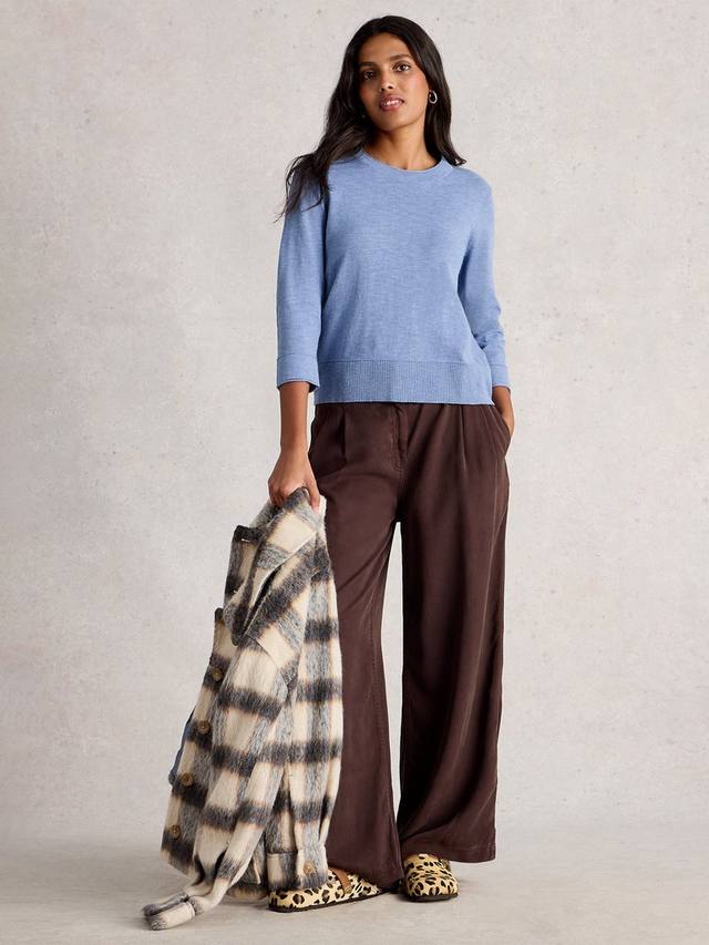 Джемпер из хлопка и льна с круглым вырезом White Stuff
Джемпер из хлопка и льна с круглым вырезом White Stuff