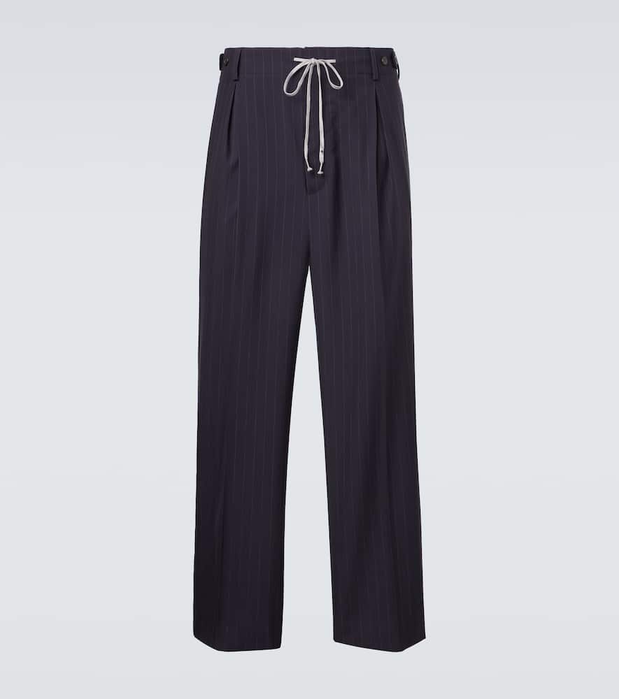 Шерстяные брюки прямого кроя в полоску Maison Margiela, Blue
Шерстяные брюки прямого кроя в полоску Maison Margiela, Blue
