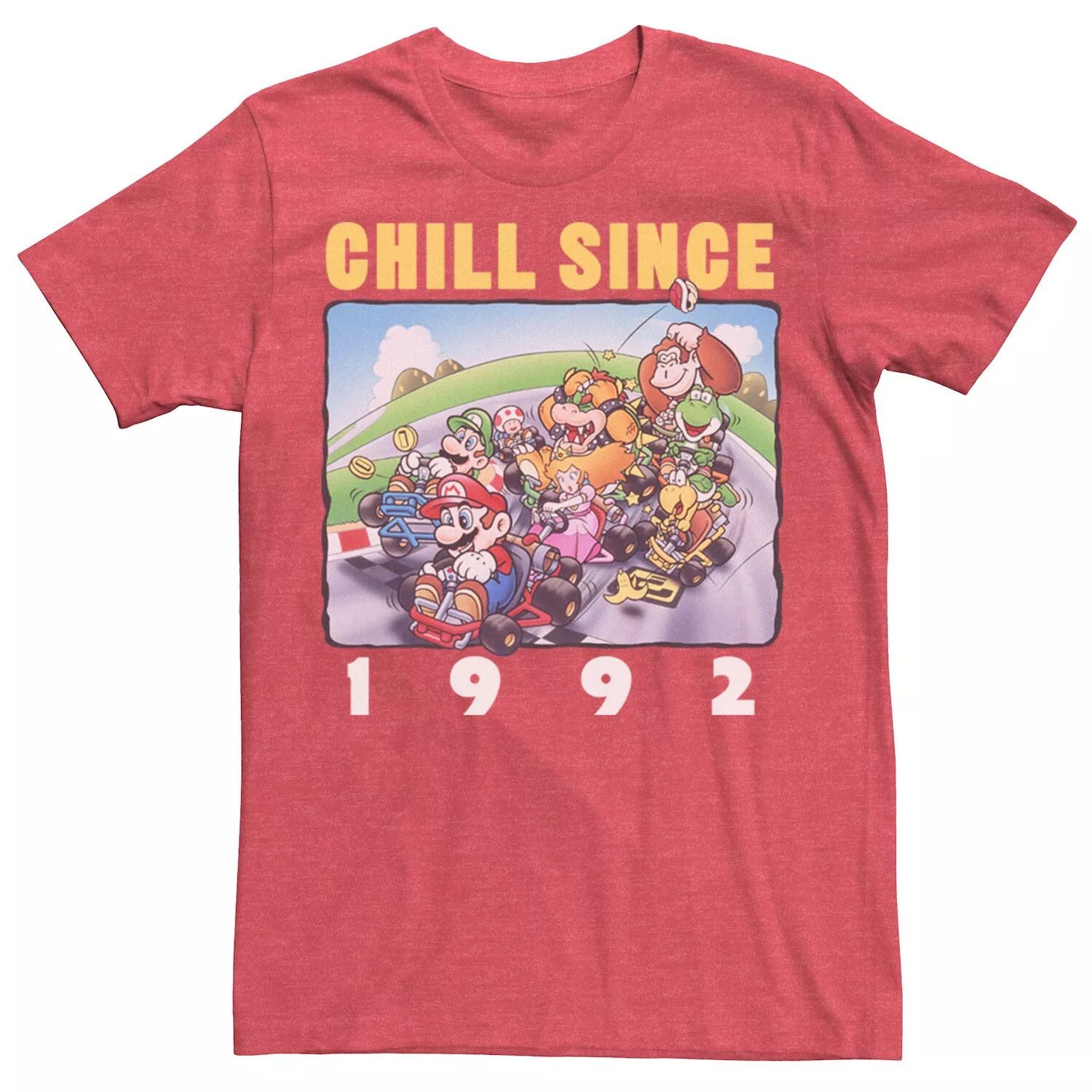 Мужская футболка Mario Kart Chill с 1992 года Group Shot Licensed Character
Мужская футболка Mario Kart Chill с 1992 года Group Shot Licensed Character