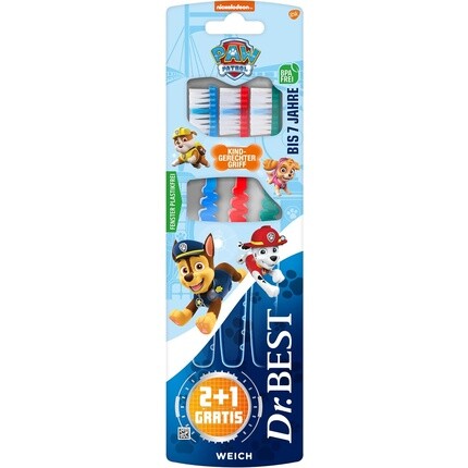 Мягкая зубная щетка Dr. BEST Paw Patrol с мягкой щетиной и удобной для детей ручкой — 3 шт. в упаковке Dr.Best
Мягкая зубная щетка Dr. BEST Paw Patrol с мягкой щетиной и удобной для детей ручкой — 3 шт. в упаковке Dr.Best
