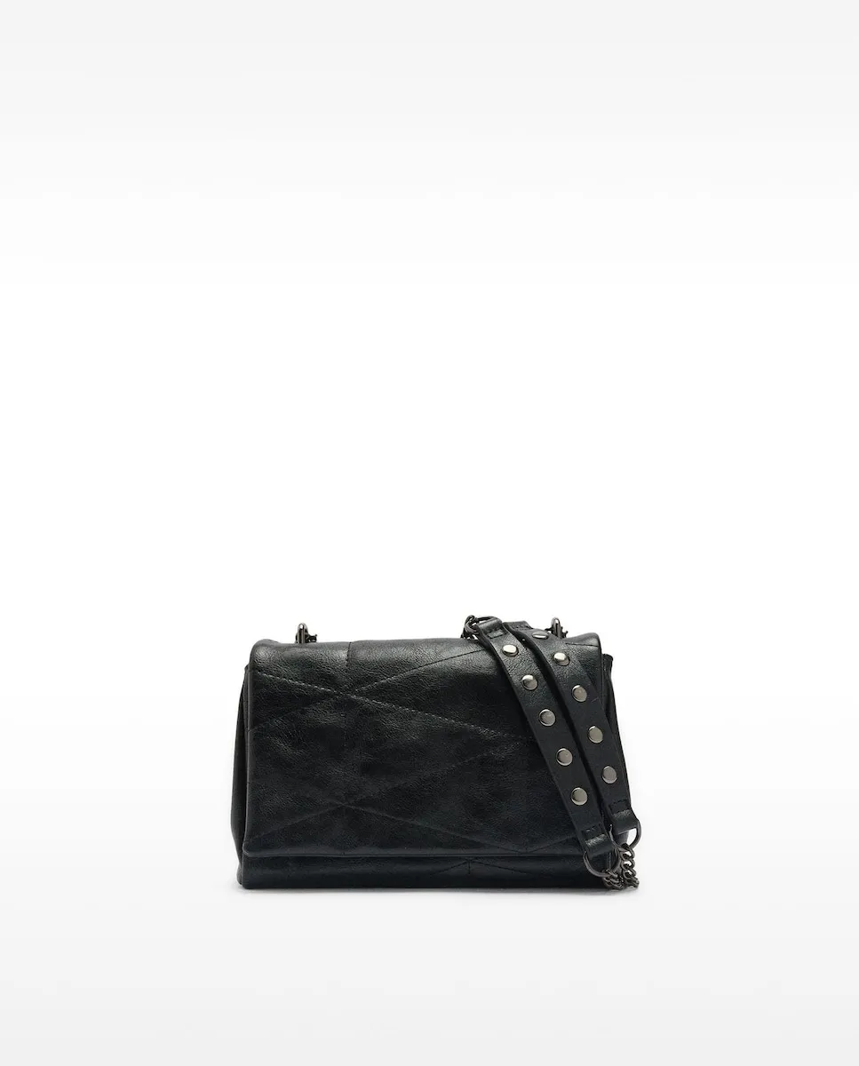 Мягкий многофункциональный плечевой мешочек с декоративными заклепками и магнитной застежкой Parfois, черный
Мягкий многофункциональный плечевой мешочек с декоративными заклепками и магнитной застежкой Parfois, черный