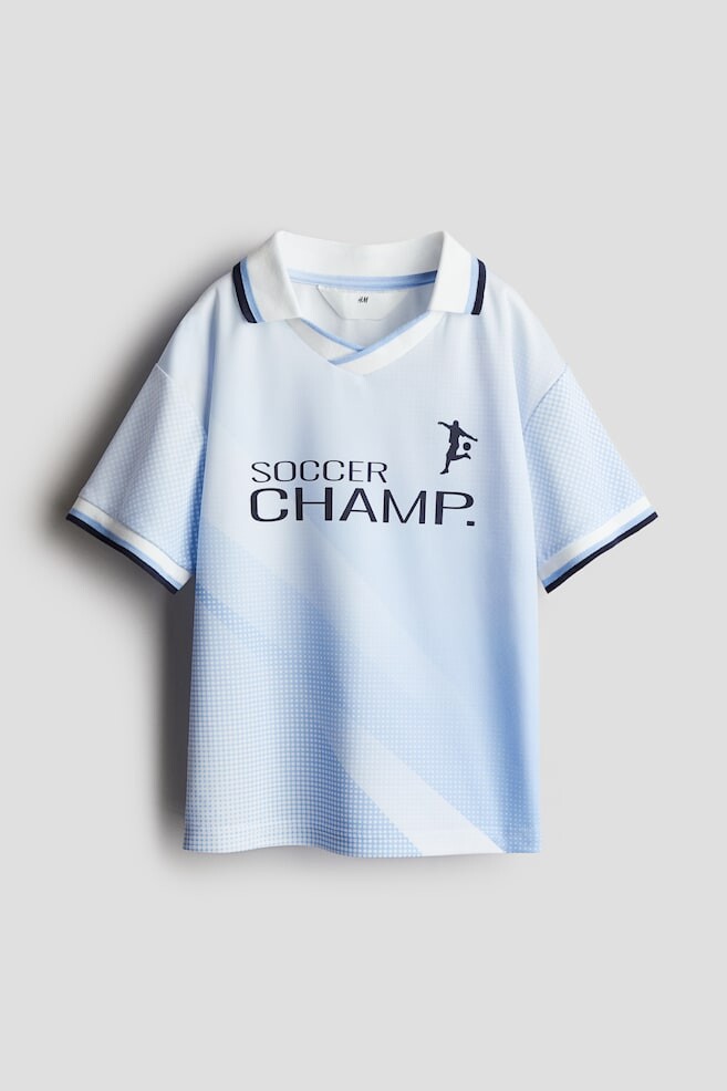 Футбольная майка с воротником H&M, голубой
Футбольная майка с воротником H&M, голубой