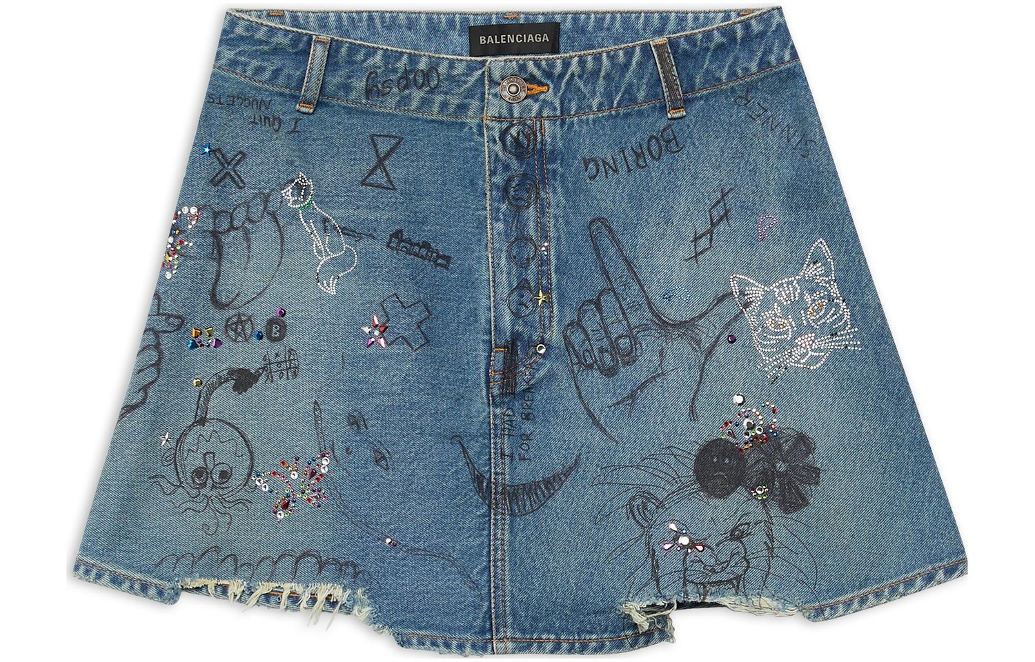 Джинсовая юбка Balenciaga, синий
Джинсовая юбка Balenciaga, синий