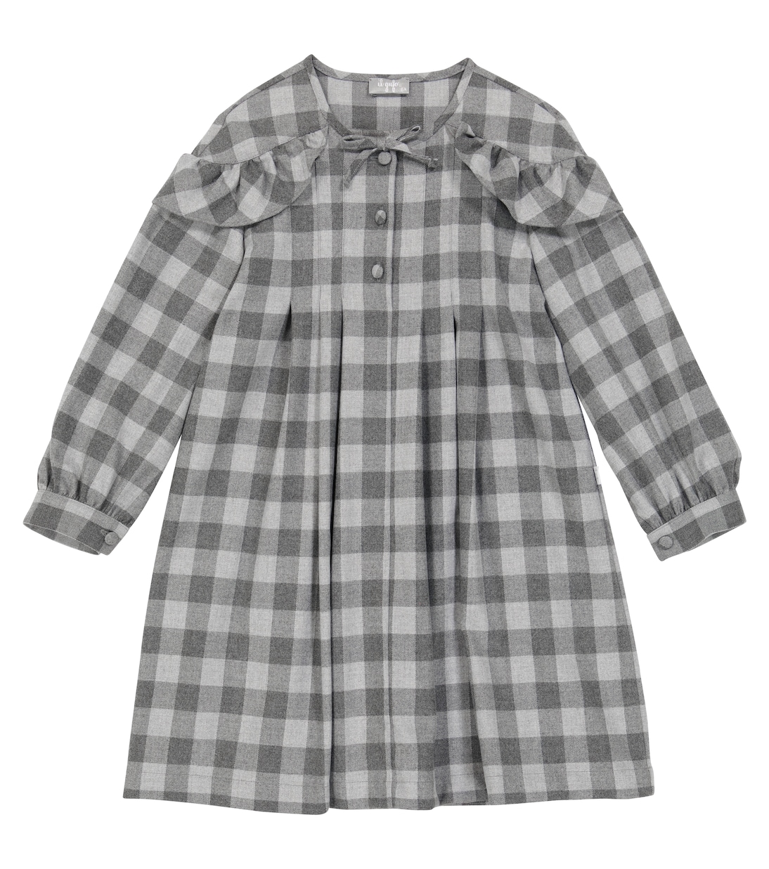 Платье в клетку с оборками Il Gufo, Frost
Платье в клетку с оборками Il Gufo, Frost