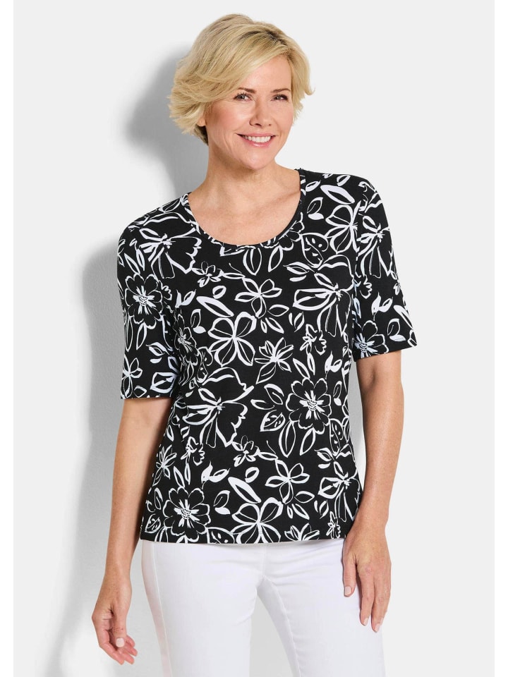 GOLDNER Футболка с цветочным рисунком из Джерси-Сити, черно-белая с узором, Черный, GOLDNER Футболка с цветочным рисунком из Джерси-Сити, черно-белая с узором
GOLDNER Футболка с цветочным рисунком из Джерси-Сити, черно-белая с узором, Черный, GOLDNER Футболка с цветочным рисунком из Джерси-Сити, черно-белая с узором