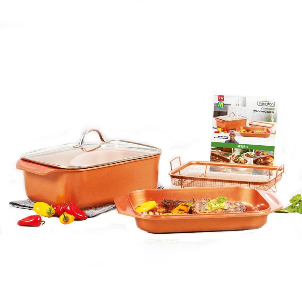 Livington Copperline WonderCooker — посуда 14 в 1 — для всех типов плит MediaShop
Livington Copperline WonderCooker — посуда 14 в 1 — для всех типов плит MediaShop